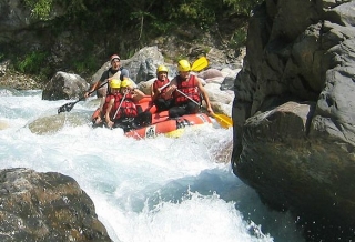 Rafting with friends 